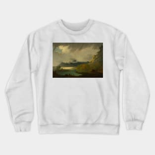 Derwent Water, with Skiddaw in the Distance by Joseph Wright Crewneck Sweatshirt